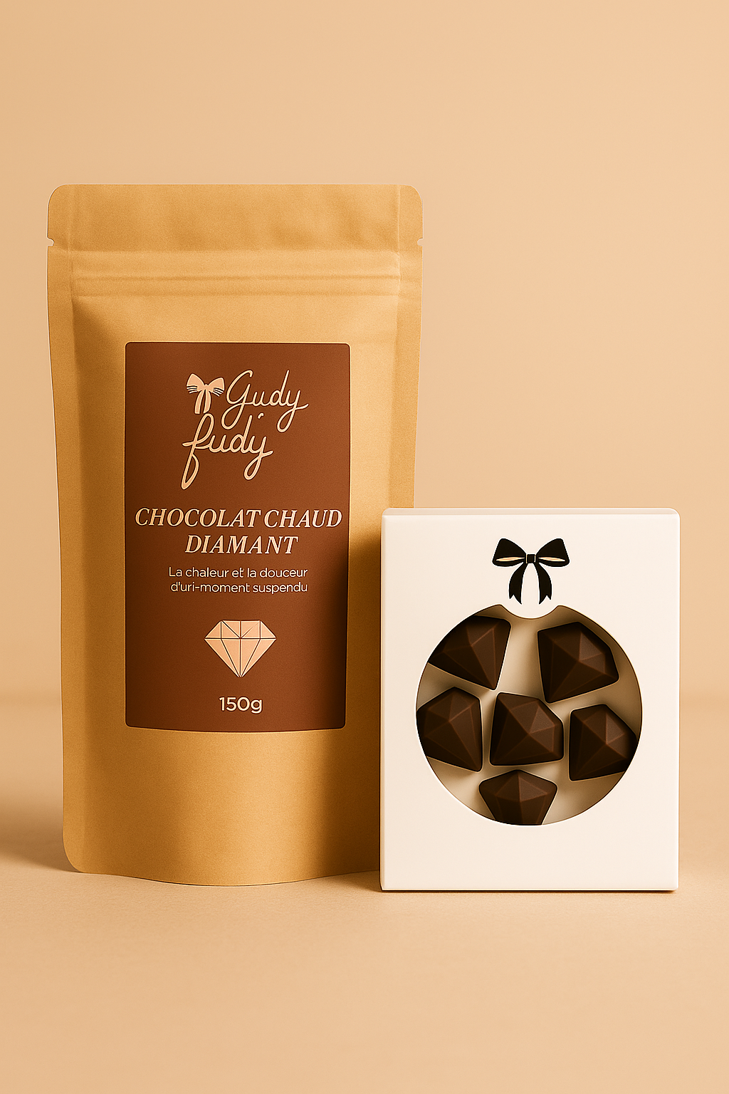 Chocolat chaud Diamant (150 g + 7 diamants) Gudy-Fudy